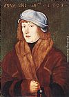 Hans Baldung Wall Art - Portrait of a Young Man with a Rosary